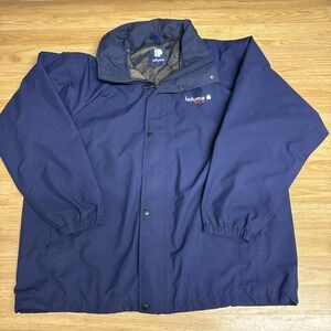 Lafuma Gore-tex Mens Sz 2XL Navy Blue Waterproof Light Jacket/Shell Hooded‎